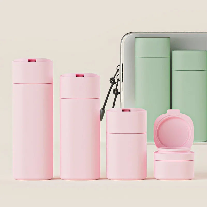 5Pcs Multiple Colors Hydrating Makeup Dispensing Bottles Portable Lotions Shampoos Traveling Refillable Squeezed Empty Bottles