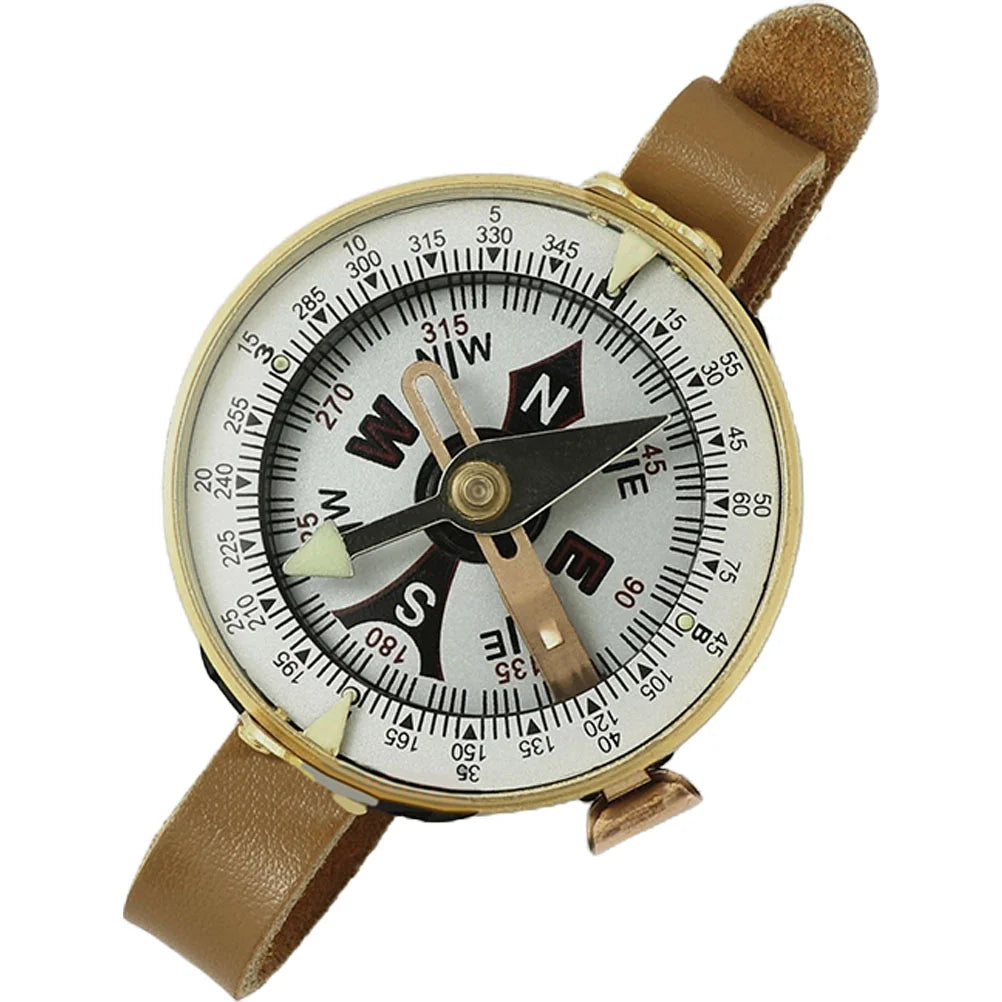 1Pc Luminous Compass Small Portable Survival Camping Equipment Vintage Hiking Metal Russian Design Outdoor Luopan Unique