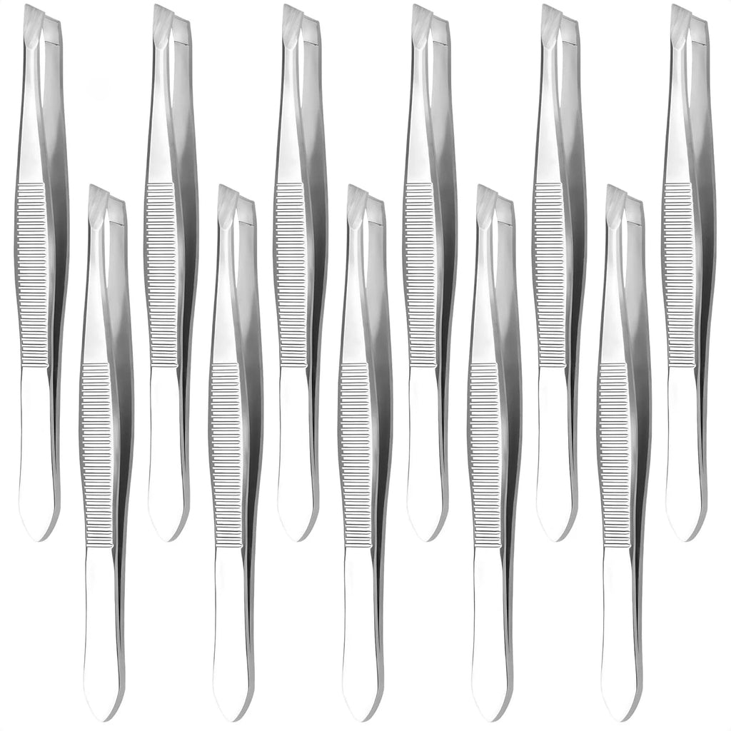 1/11/24 Pcs Tweezers Bulk Pack Stainless Steel Bulk Tweezers Designed for Effortless Eyebrow Plucking Remove Beard Makeup Tools
