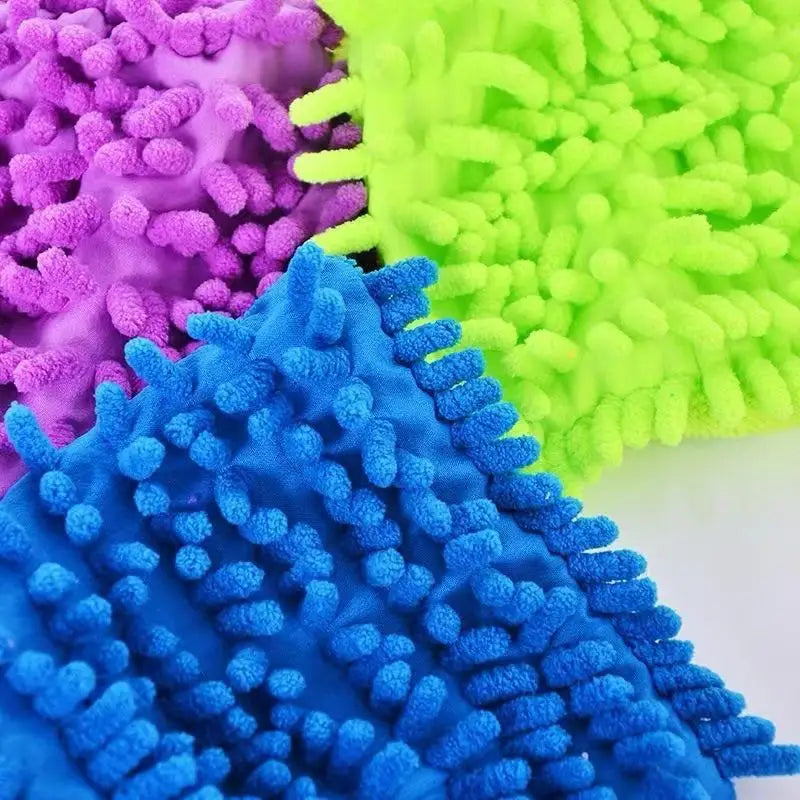 Car Wash Gloves Thickened double-sided Chenille Glove Plush Rags Car Supplies Cleaning Tools Auto Acessories Car Detailing