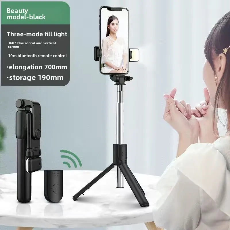 Bluetooth Selfie Stick Tripod with Wireless Remote Extendable Phone Stand for Live Streaming Video Recording and Hands Free