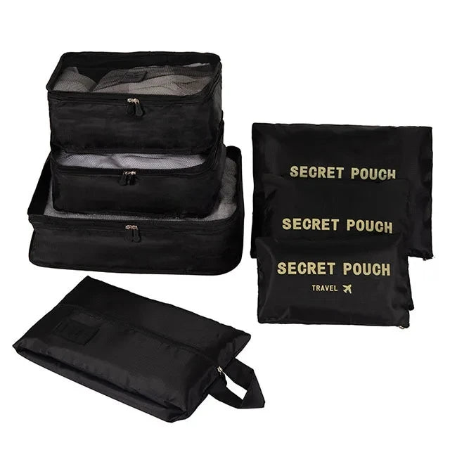 6/7 Piece Set Travel Storage Bag Large Capacity Luggage Clothes Sorting Organizer Set Suitcase Pouch Case Shoes Packing Cube Bag