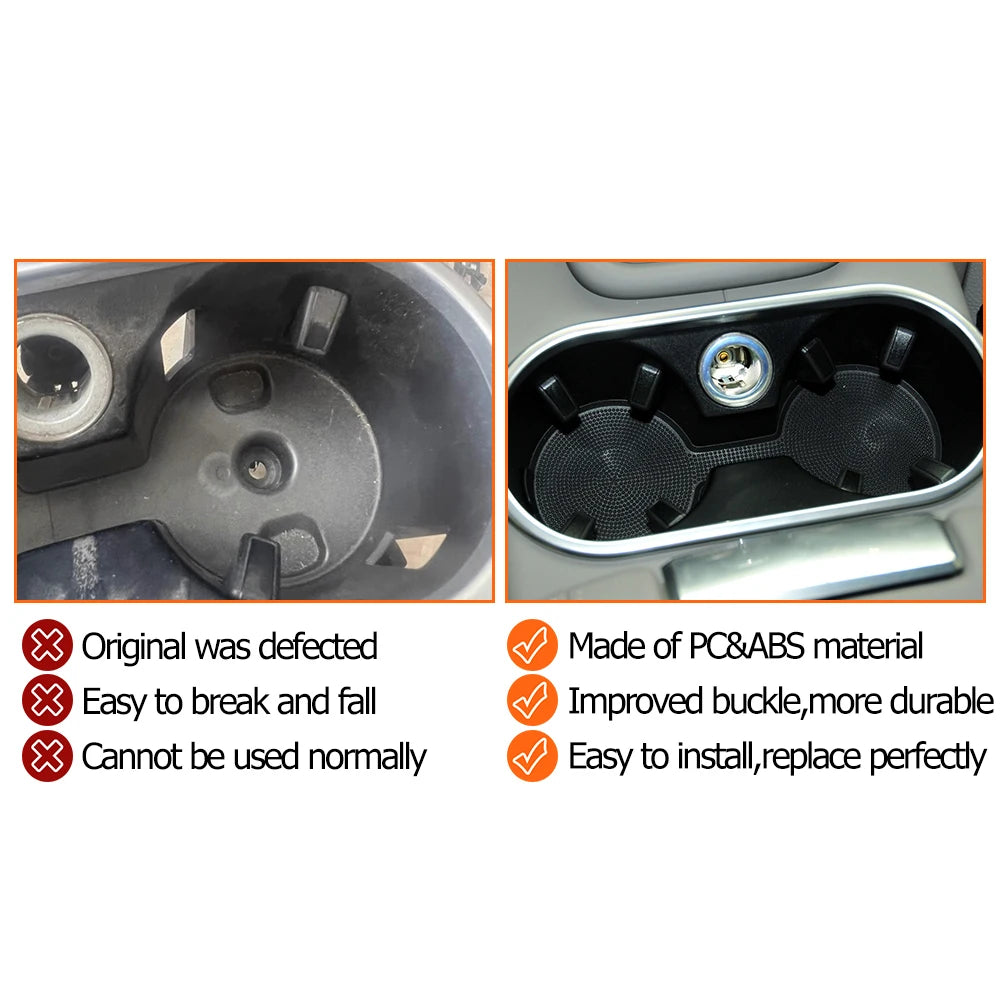 Car Center Console Water Cup Holder Assembly Drink Holder Buckle Cigarette Lighter For Porsche Cayenne 7P5 958 92A 2011-2017