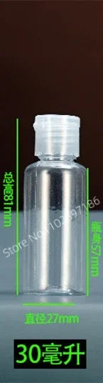 30/50/100pcs 5-120ml Plastic Squeeze Bottle with Flip Cap PET Lotion Shampoo Empty Cosmetic Sample Container Travel Bottles