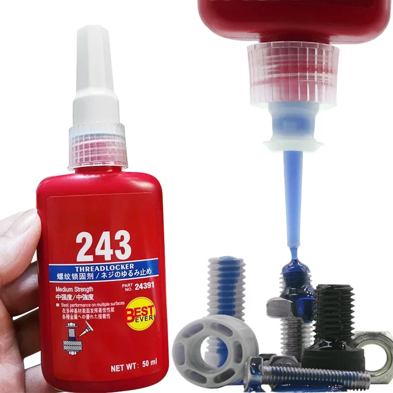 10/50ML Threadlocker Screw Glue Quickly Cured Thread Locking Agent Anaerobic Adhesive Corrosion-Resistant Anti-Loosening Glue
