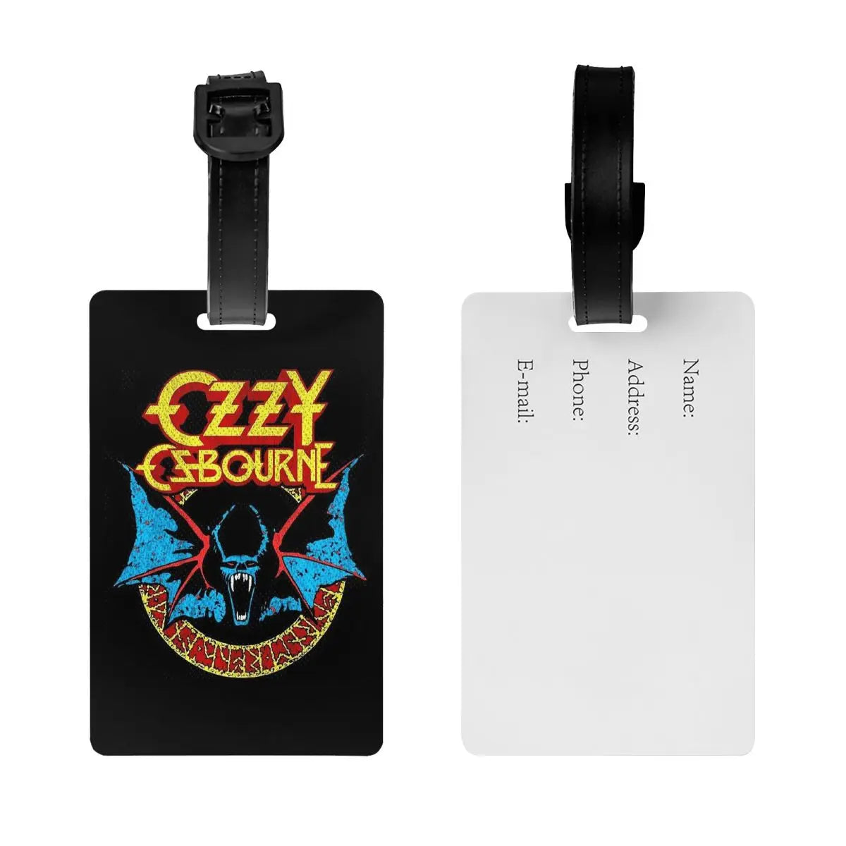 Ozzy Osbourne Rock Band Heavy Metal Luggage Tags Suitcase Accessories Travel Baggage Boarding Tag Label Holder ID Name Address