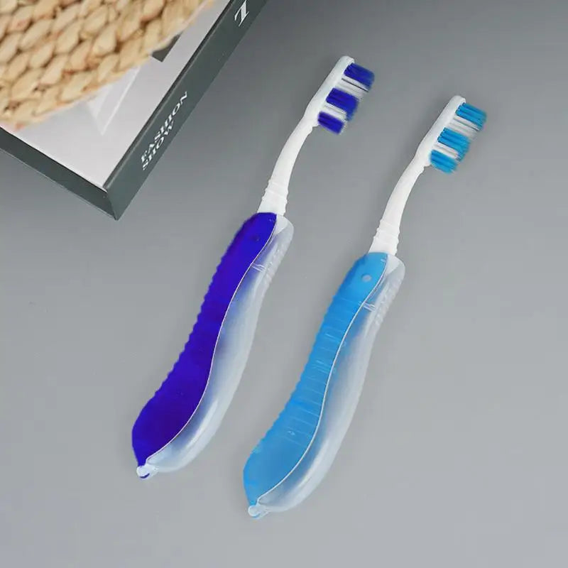 For Trip Daily Use Women Men Travel Folding Toothbrush Portable Toothbrush Built In Cover Multi Color Size Collapsable Brush