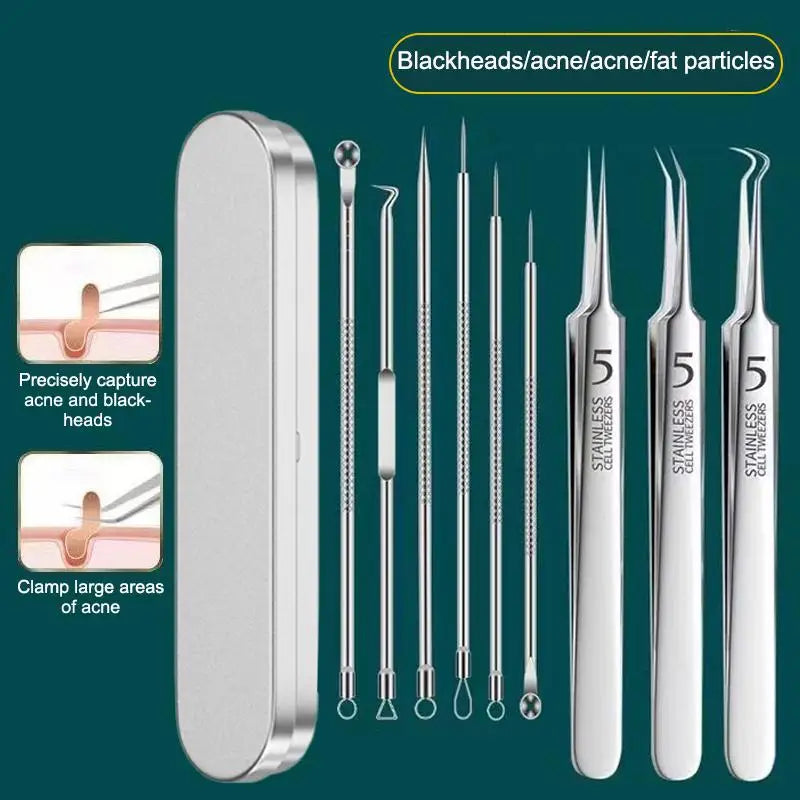 7/8Pcs Blackhead Remover Kit Professional Blackhead  Needle Skin Care Tools Stainless Steel Pimple Extraction Tools
