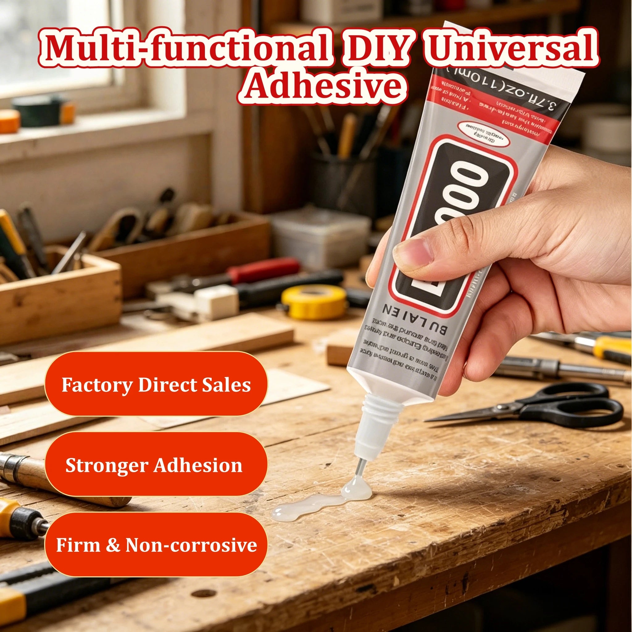 B7000 Waterproof Universal Glue Strong Bonding Non-corrosive Adhesive for Phone Case Metal Glass Toys