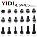 50pcs 4.5*4.5*4/5/6/7/8/9/10/12mm Momentary Tactile Tact Push Button Switch On Off 4 Pins SMD SMT Microswitch Electronic Set