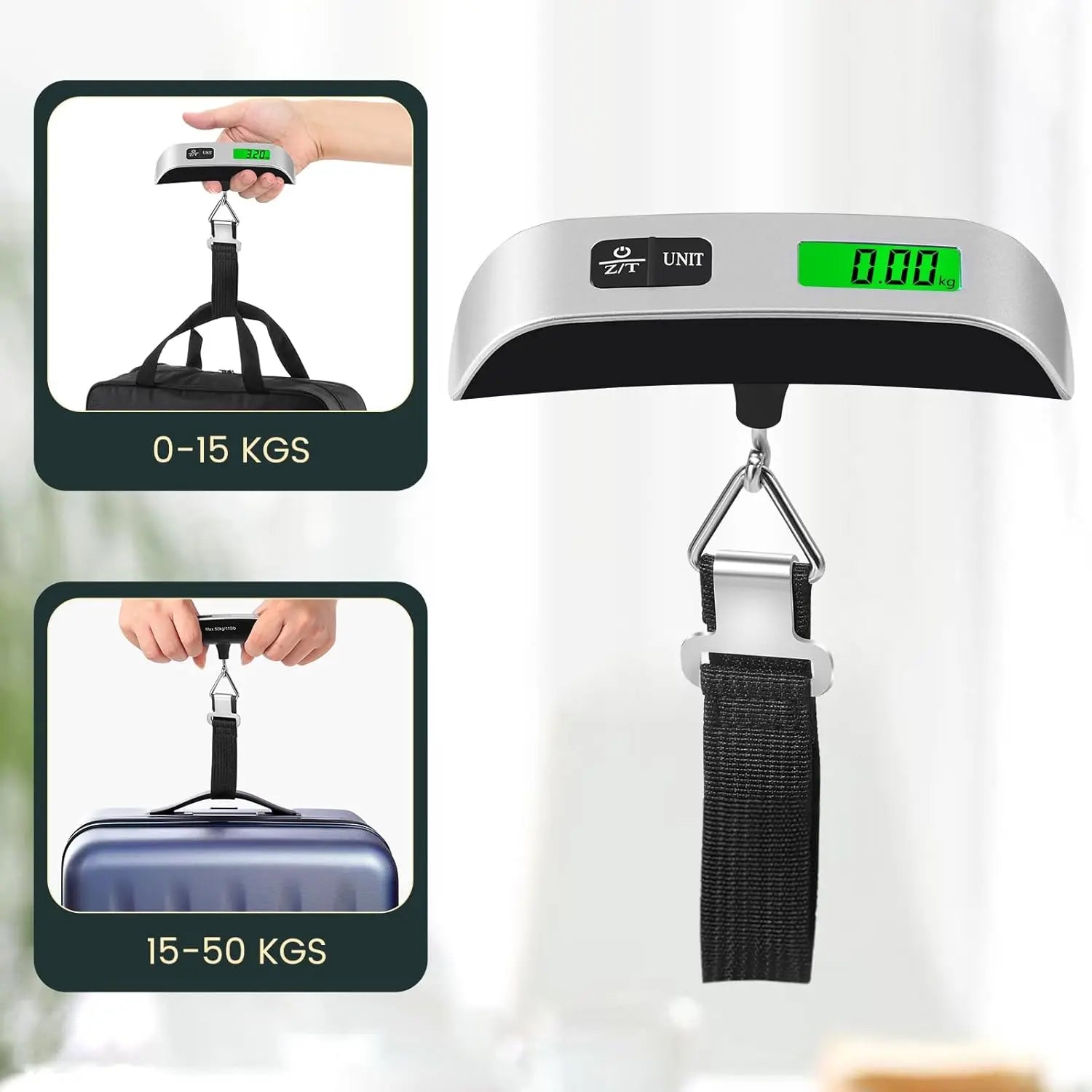 Portable Luggage Scale 110lb 50kg Digital Handheld Portable Hanging Baggage Scale for Travel Suitcase Weight Scale