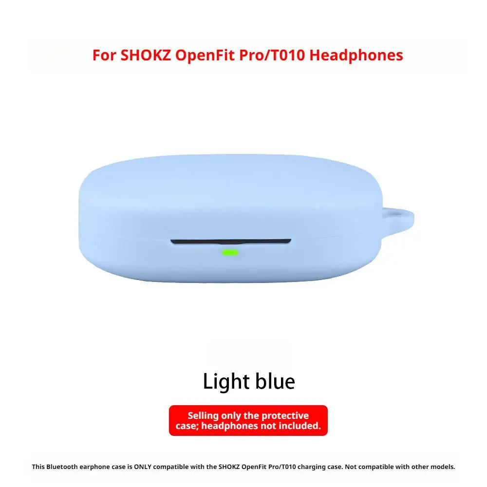 Protective Case for SHOKZ OpenFit Pro T010 Soft Silicone Shockproof Cover with Hook Anti-Fingerprint Dustproof Headphone Shell