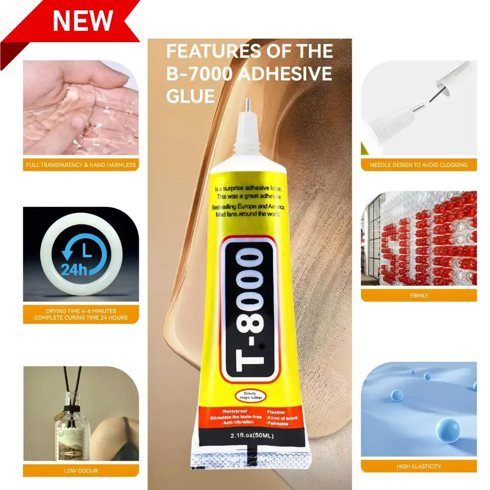 Cell Phone Repair Adhesive Phone Screen Glue T8000 Phone Glue Multifunction Jewelry DYM Transparent Phone Adhesive for Tablet