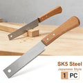12 Inch Flush Cut Saw Wooden Straight Handle Hand Saw Single Edge Pull Saw Woodworking Trim Tool for Carpentry DIY Pruning