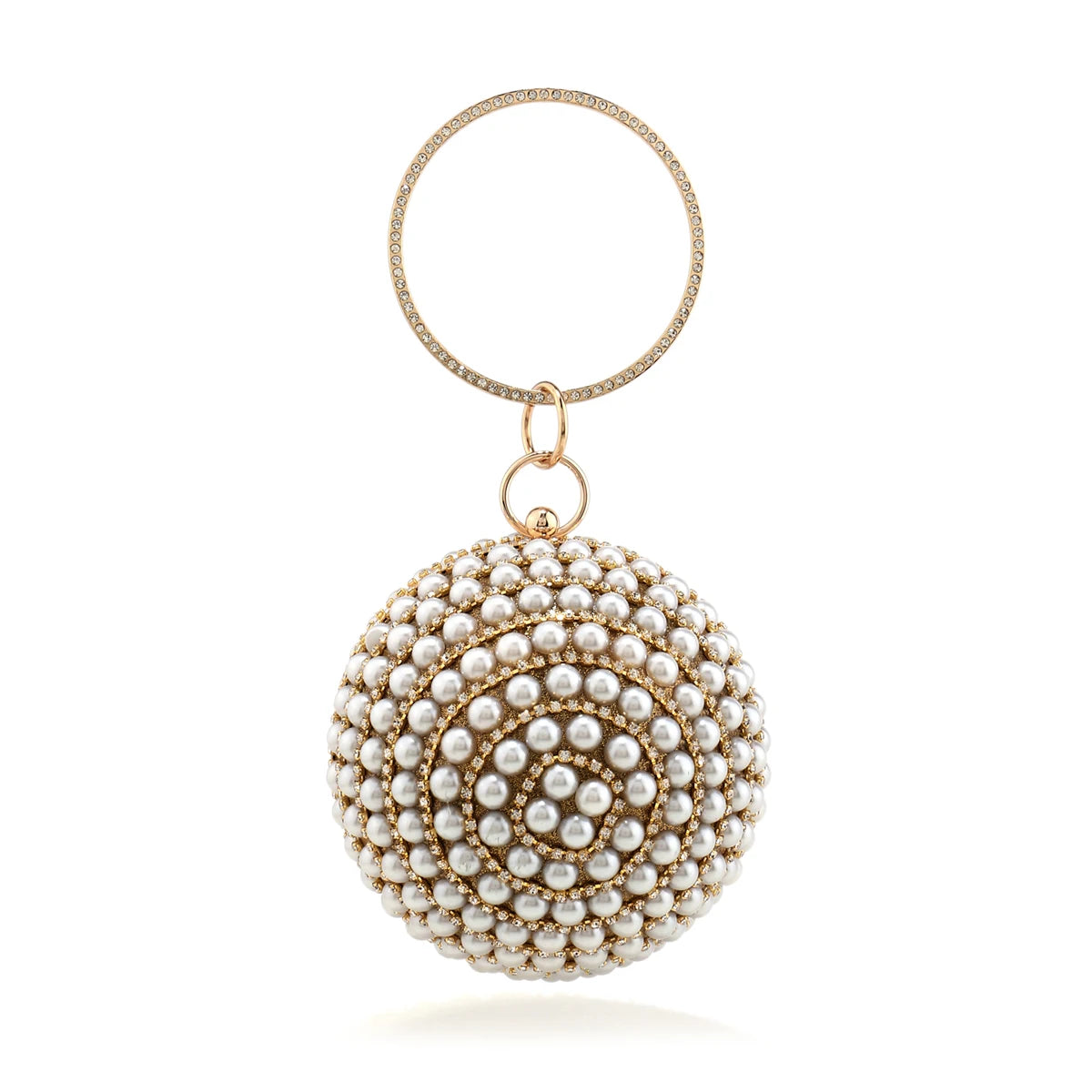 Party Clutch With Beaded Diamonds Evening Bags Pearl Handbags Ball Design Party Rhinestones Dress Purse