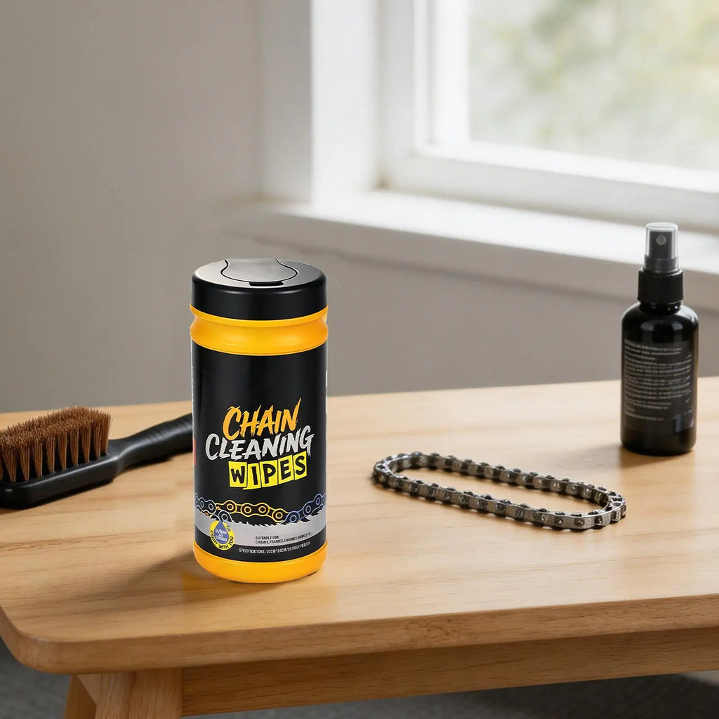 bicycle chain cleaning wipes highly effective oil and stain removal Gentle Grease Removal Chain Cleaning Tool for maintenance