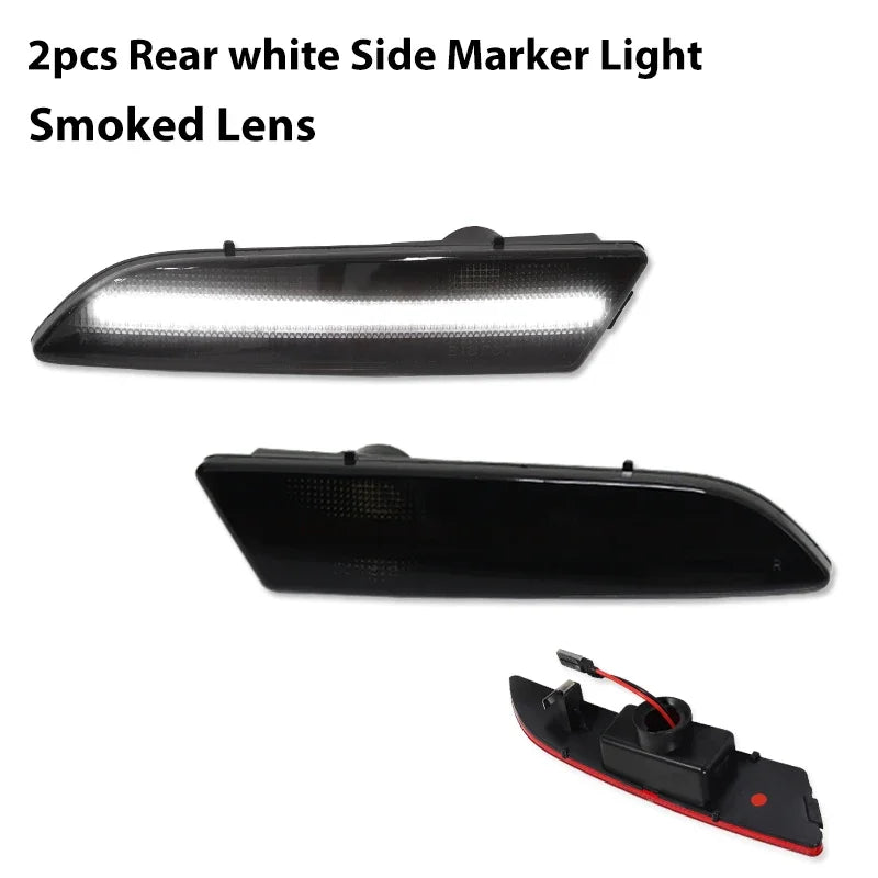 2PCS Amber Yellow Front Side Marker LED Lights For 2004-2008 Chrysler Crossfire Front Bumper Turn Signal Lamp Assembly 12V T10