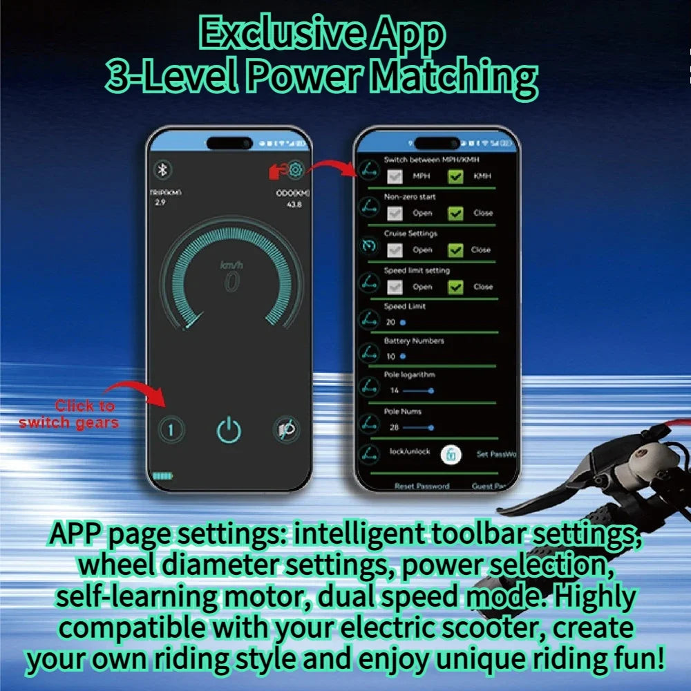 Upgraded 55km/h E-Scooter Controller Kit For Xiaomi 4 Pro2 E-Scooter -Speed Unlock, Motor Self Learning Motherboard Replacement