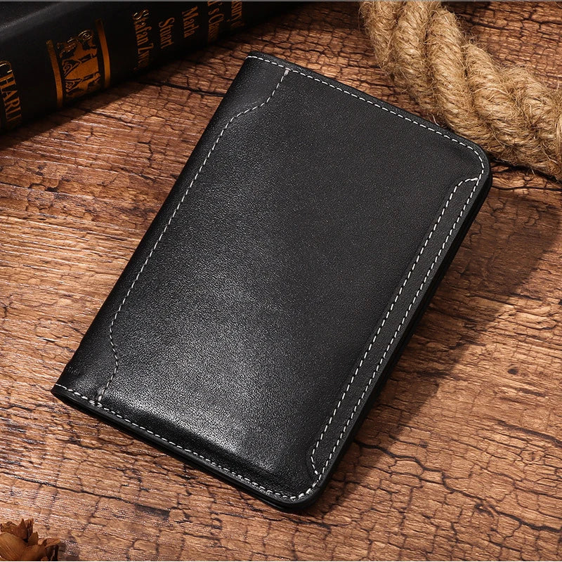 Genuine Leather Passport Holder Cover Wallet - RFID Blocking Travel Essentials for Men & Women, Credit Card Holder, Internationa