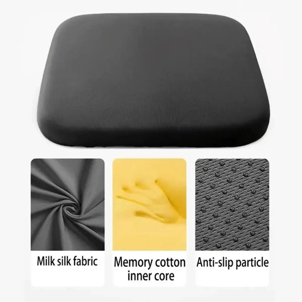 4cm Thick Seat Cushion Ultra Soft Breathable Office Chair Pad Anti-Slip Rebound Car Seat Pad