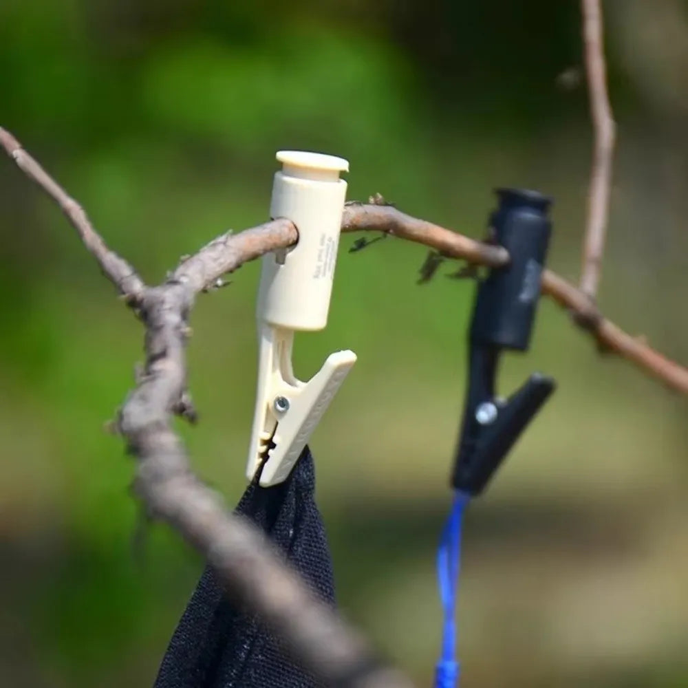 2Pcs Mini Clothesline Positioning Clip Outdoor Windproof Camping Clothespin Multi-function Nylon Laundry Pegs Clip