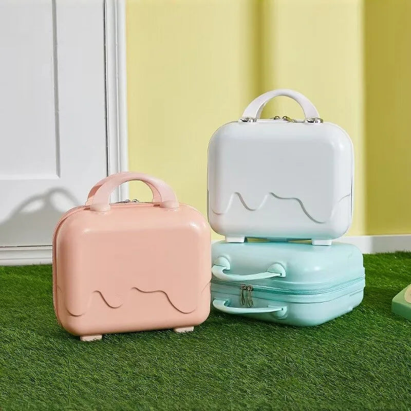Hot Pink 2023 Women New Small Travel Suitcases Pure Handheld box Lady Trend Carry-on luggage