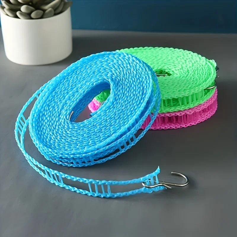 1PC 314.9in Portable Clothesline for Fall & Winter - Windproof, No-Drill Outdoor String, Upgraded Anti-Slip Camping Clothesline