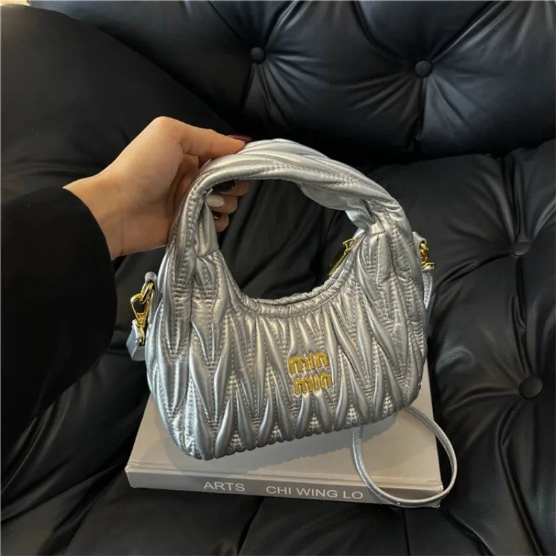High-End Luxury Diaper Bag Women Simple Vintage Handbag Top Layer Leather Crossbody Shoulder Purse Tote Messenger Shopper