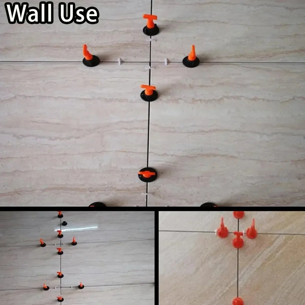 11-1202PCS Floor Ceramic Tile Leveling System Clips Set Leveler Adjuster Tile Wall Laying Tools Locator Spacer Construction Tool