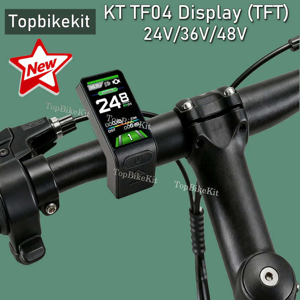25New TFT KT TF04 Display Colorful LCD Display Meter 24V/36V/48V KT LCD Mini Display Screen for EBike KT Controller