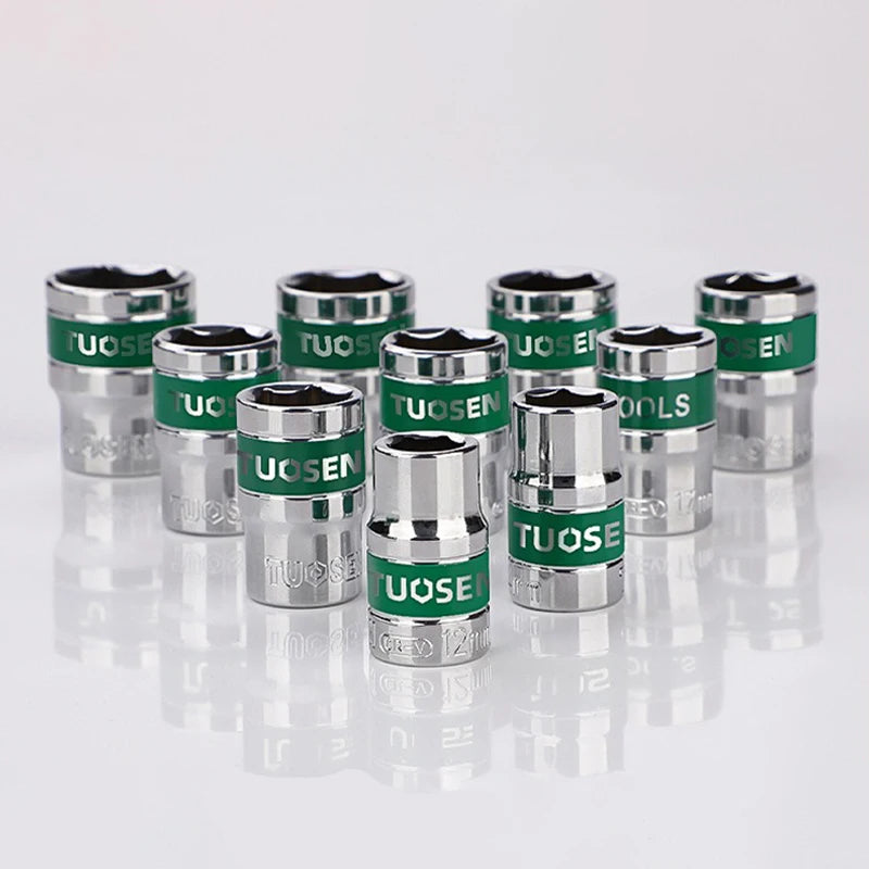 8-22mm 1/2 Inch Metric Hex Short Sockets High-carbon Steel Ratchet Wrench Sleeves High Hardness Impact Short Socket for Repair