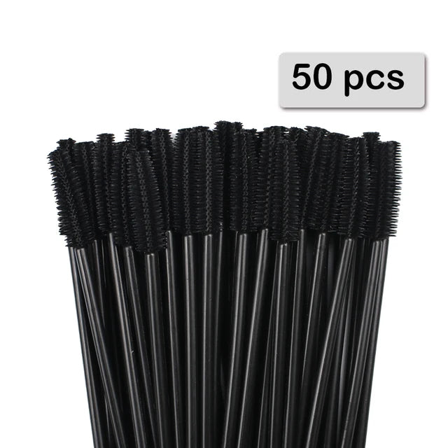 50pcs Silicone Mascara Wands Applicator Disposable Eyelash Brushes Comb Beauty Makeup Brush For Women Eyelash Extension tools