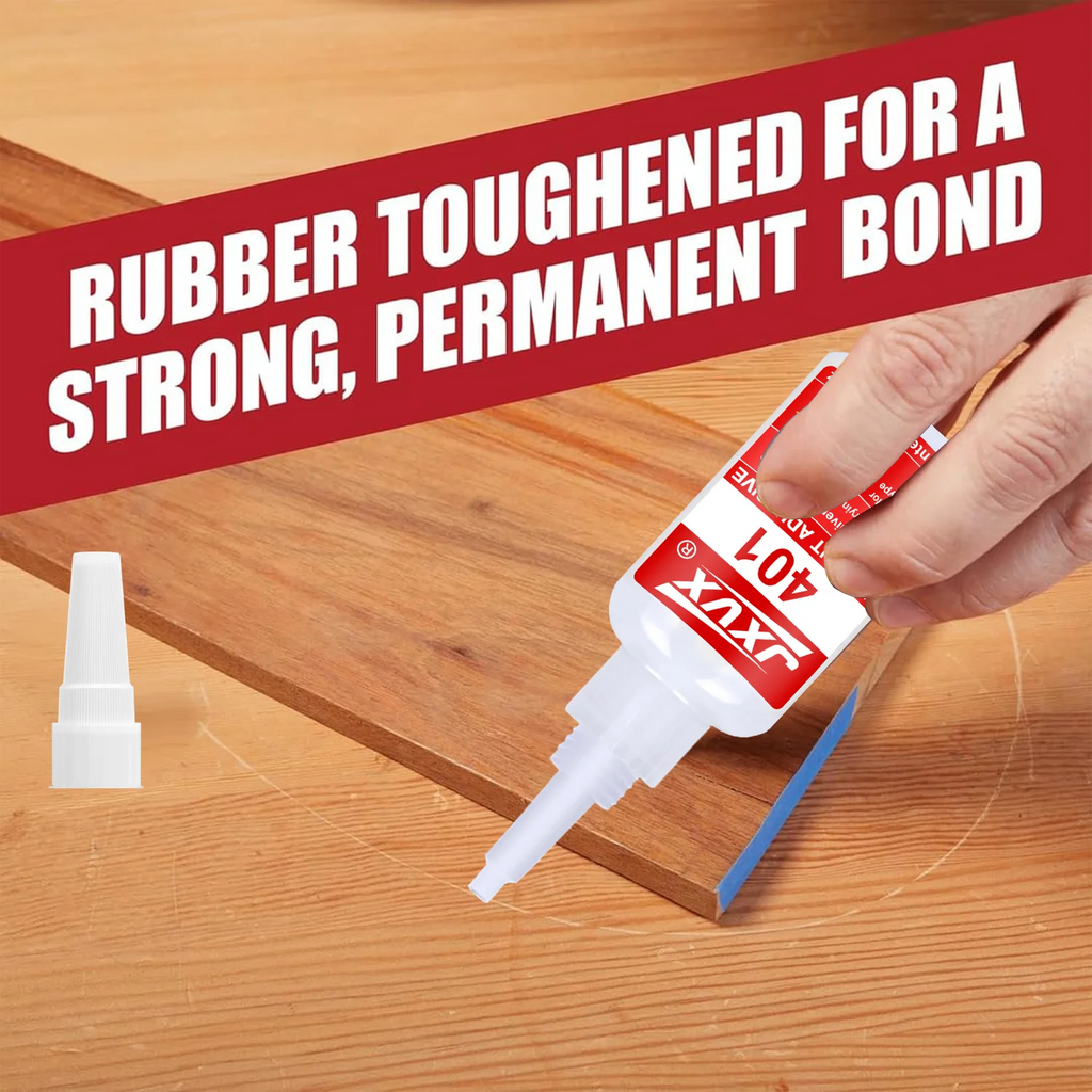 JXVX Instant Bond High CA Super Glue – clear, Ethyl Cyanoacrylate Adhesive for Woodworking, Gap-Filling, 15-45 Second Set – 20ml