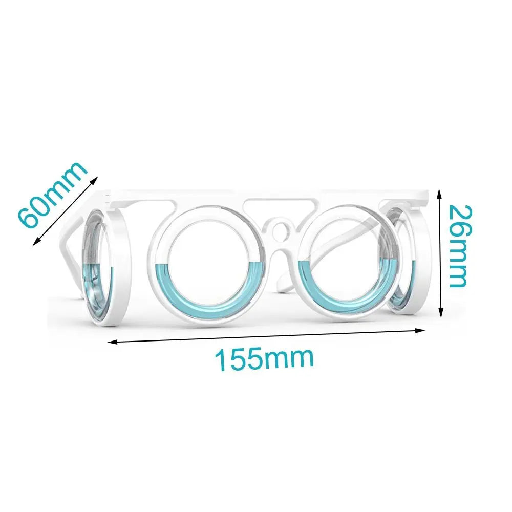 Carsickness Anti-Motion Sickness Glasses Water Filled Ultra-Light Seasickness Glasses Airsickness Portable Nausea Relief Glasses