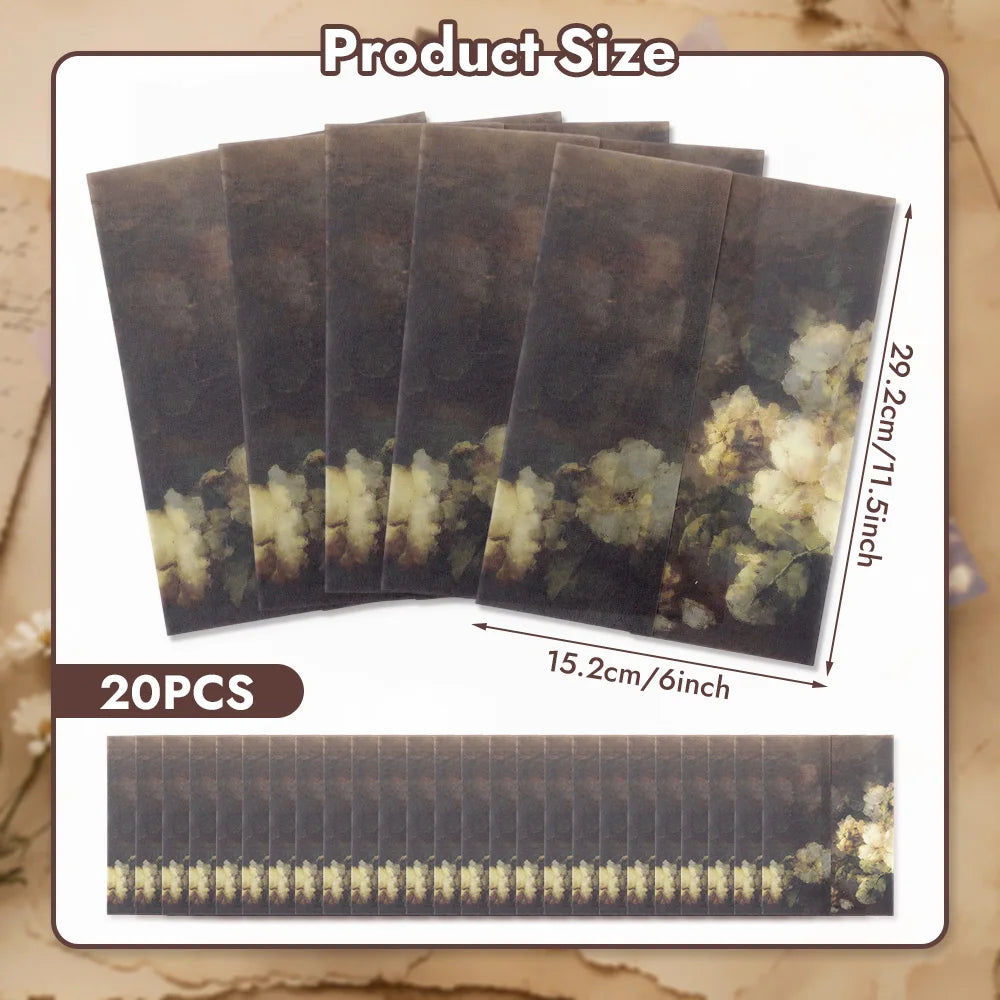 20/50pcs Pre Folded Vellum Jackets for Wedding Invitation Card, for Wedding Invitation Packages,Baby Showers,Birthday Invitation