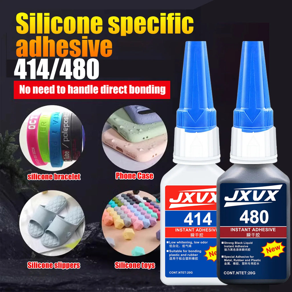 414/480 Rubber Adhesive Glue Flexible Instant Tire Repair Black Glue  Cyanoacrylate Adhesive Super Strong Wear-resistant Non-corrosive Adhesive Instant Bond Leather 20g.