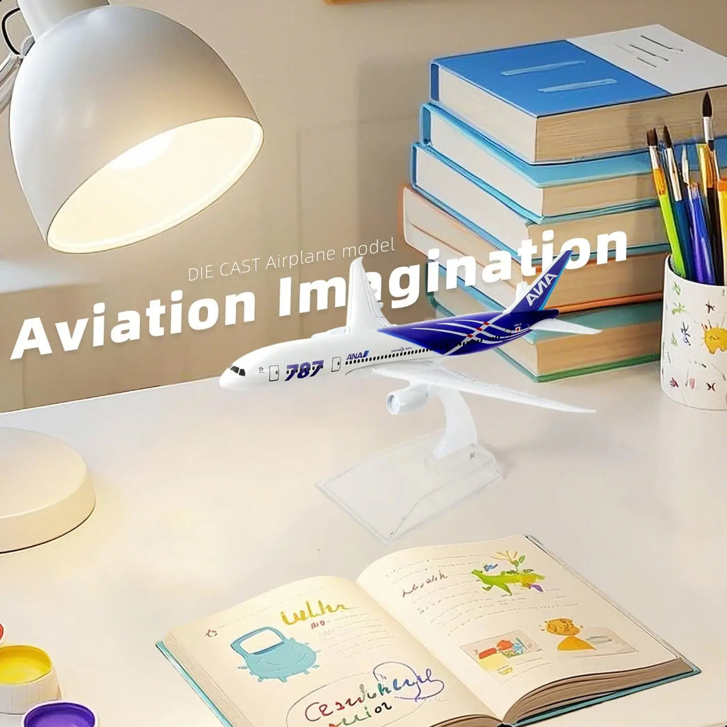 16cm Japan ANA B787 Toy Airplane Model 1/400 Scale Metal Diecast Airplane Models Kit for Collections and Displays or Boy Gift