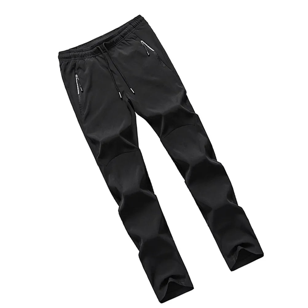 Pair Waterproof Quick-Dry Hiking Pants Lightweight Breathable Elastic Waistband Cycling Camping Travel Black Xxl for Women