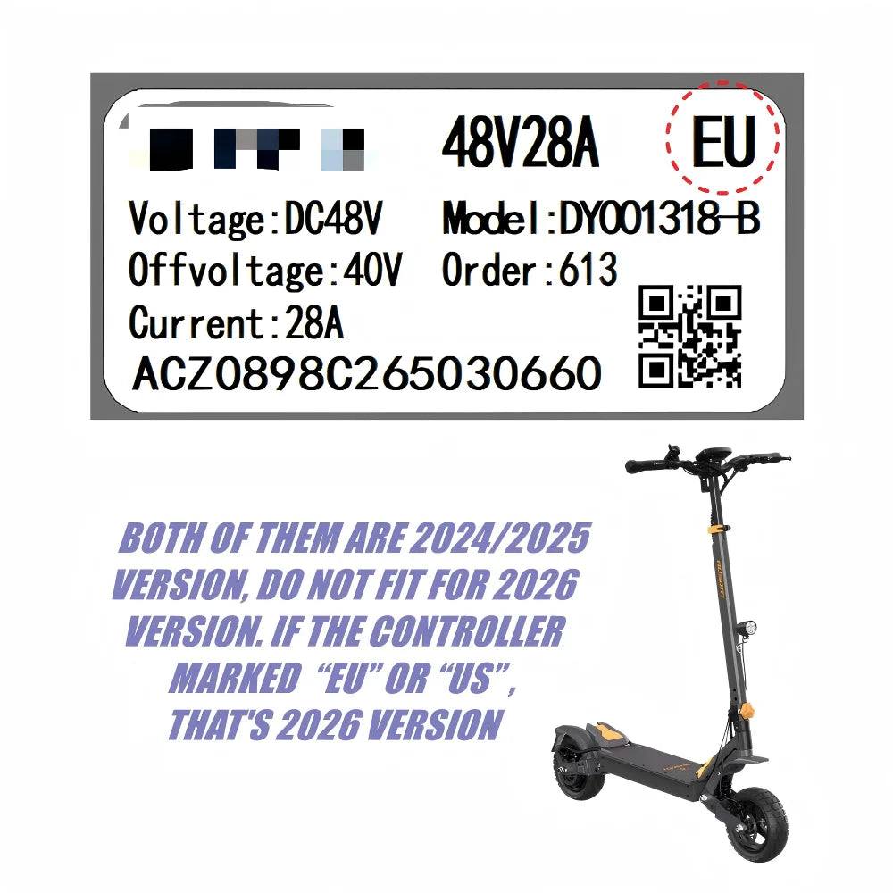 Original 48V 28A 23A Intelligent Brushless Motor Controller Only for AUSOM L1 Electric Scooter 48V28A 48V23A 2024 2025 Version