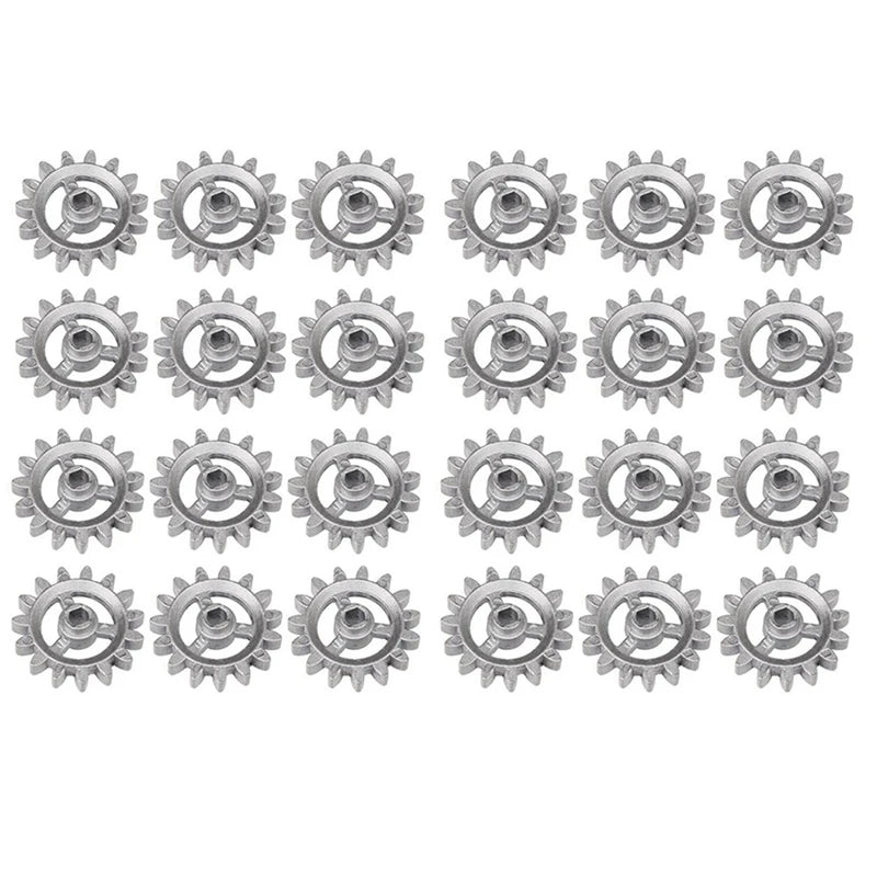 24X Durable Gear Heat Resistant Accessories Barbecue Frame Gear DIY Parts Automatic Revolving Hardware Wheel Aluminum