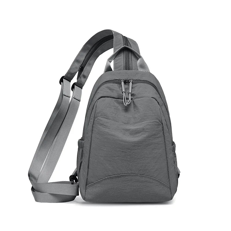 Casual Backpack Women's New Lightweight Crossbody Bag Large Capacity Student Schoolbag Travel Backpack Chest Bag Small Backpack