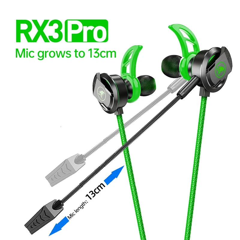 PLEXTONE RX3 Pro gaming earphones in ear phone 3.5mm Type-C with microphone, esports PUBG, wired earplugs for sound recognitio