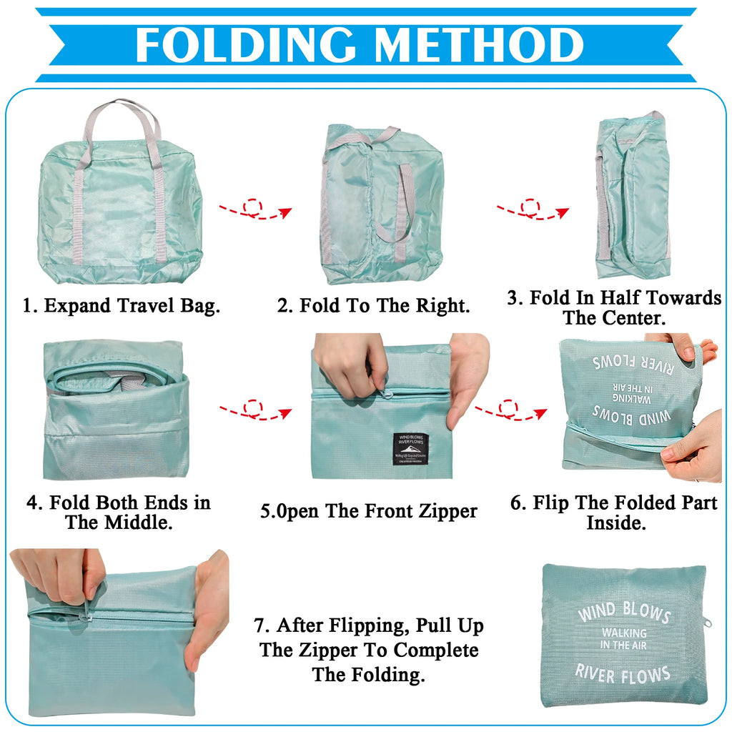 Travel Bag for Women Men Foldable Duffel Bag Carry on Luggage Tote  Sports Gym Bag Nylon Weekender Overnight Bag Hospital Bags