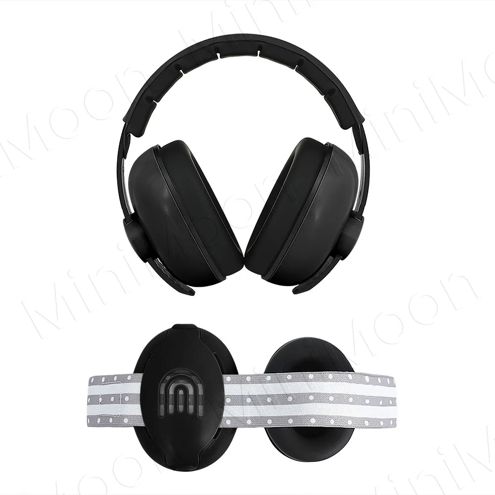 2-in-1 Adjustable Baby Noise Cancelling Earmuffs, Convertible Hearing Protection for Newborn to Toddler, Travel