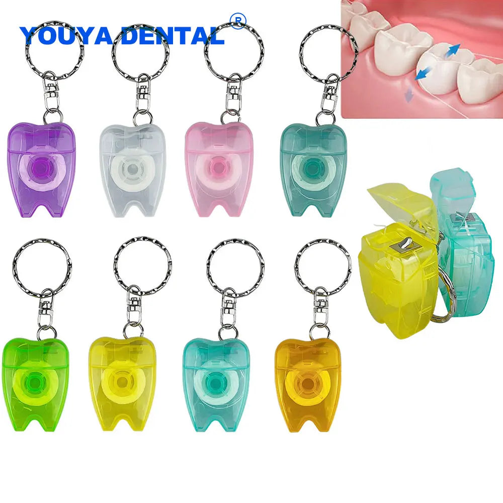 Customize logo 100pcs Dental Floss Interdental Brush box Stick Tooth Cleaning Portable 15m Wire Teeth Care Oral Care Hygiene
