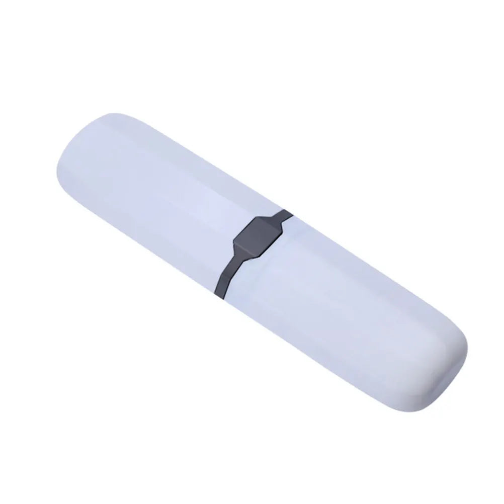 1Pcs Travel Toothbrush Holder Case Compact Plastic Toothbrush Storage Box PP Material Grey Blue Lightweight for Business Trip