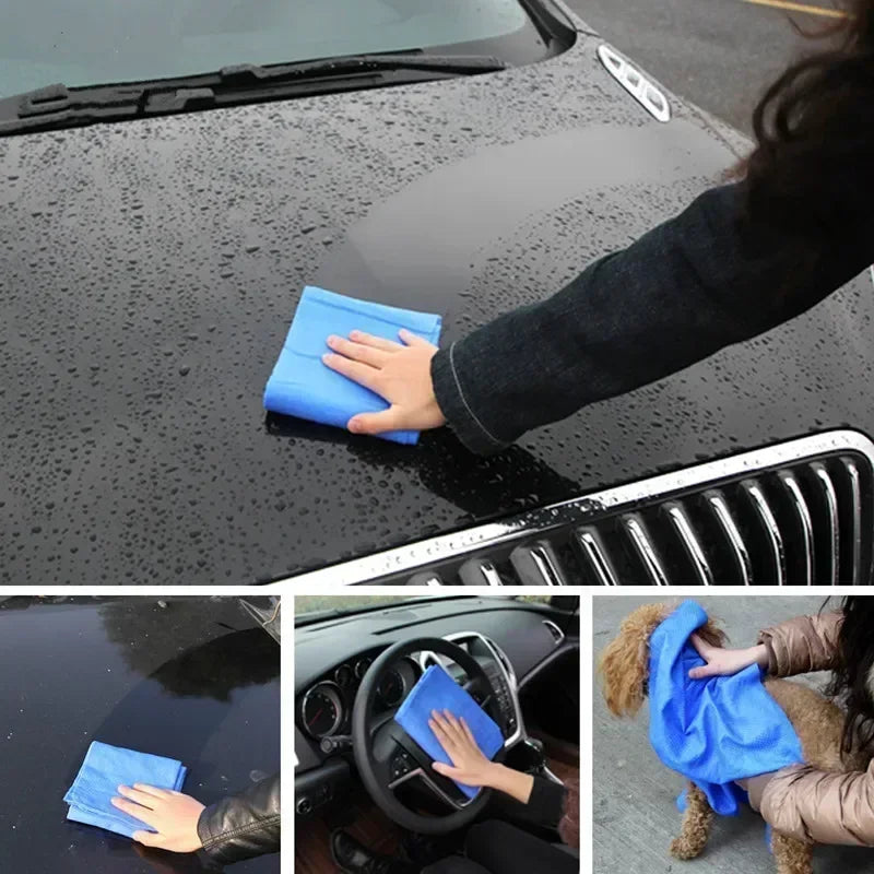 43*32cm Pva Wash Car Towel Premium Quick-Dry Towel Ultra Absorbent Scratch-Free Reusable For Car Maintenance Soft Deerskin Cloth