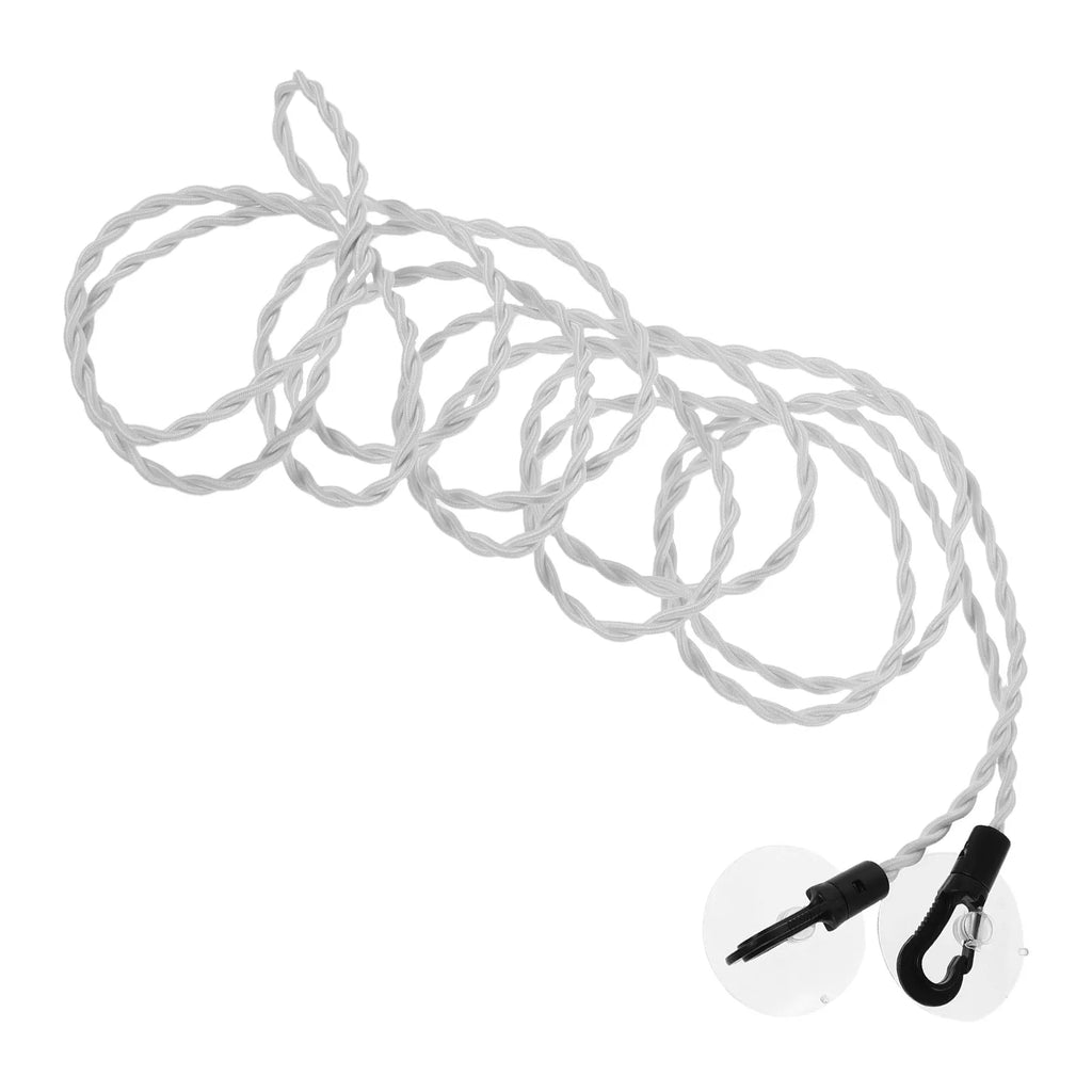 Portable Retractable Travel Clothesline Elastic Laundry Cord Suction Cups and Hooks for Indoor Outdoor Hotel Room