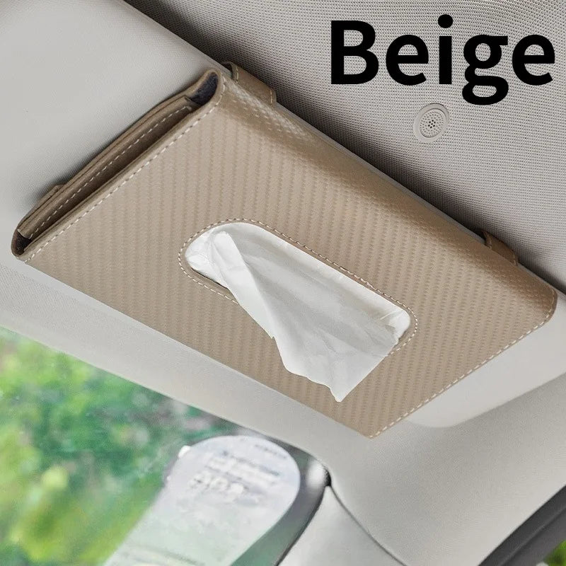 1PC Car Tissue Holder,Sun Visor Napkin Box,Comes with tissue paper.Suitable for All Vehicle Models,car accessories,tissue holder