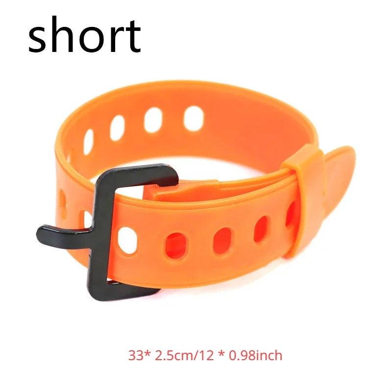 Durable Rubber Cargo Tie Down Travel Tied Belt Luggage Lash Belt Strap Camping Hiking Cargo Storage Belt Buckle Camping Gear